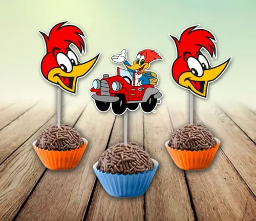 Topper de Docinho - Pica Pau ( 50 Unidades)