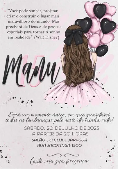 Convite Virtual - 15 Anos