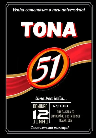 Convite Virtual - 51 Boa Ideia