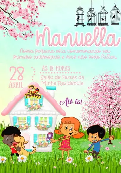 Convite Virtual - 3 Palavrinhas Candy