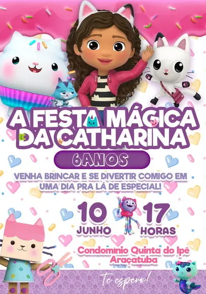 Convite Virtual - a Casa Magica da Gabby