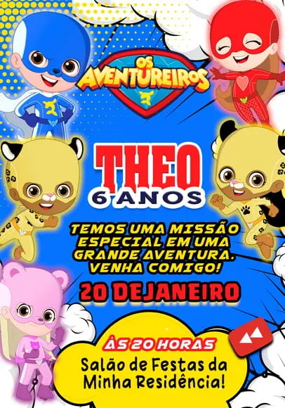 Convite Virtual - Aventureiros Luccas Neto 03