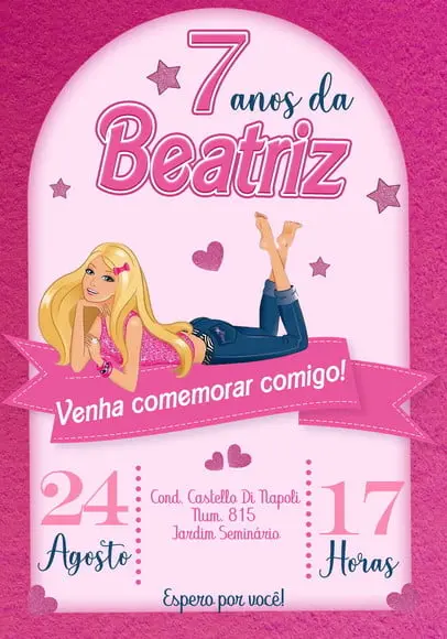 Convite Virtual - Barbie 03