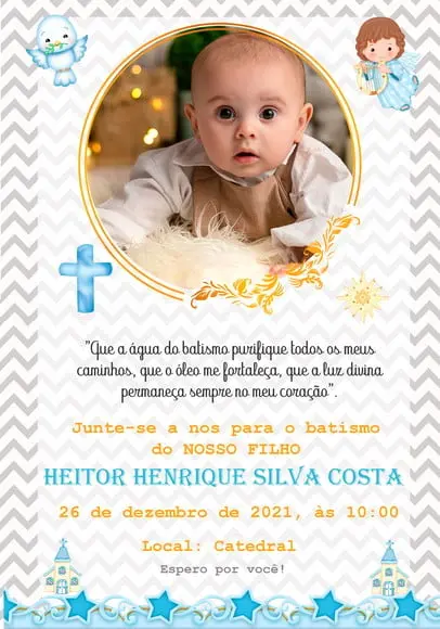 Convite Virtual - Batizado (com Foto)