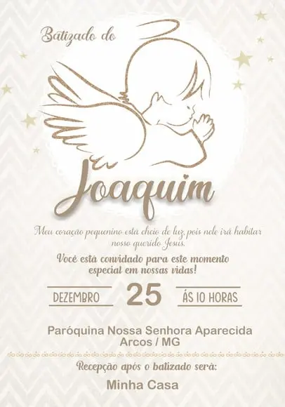 Convite Virtual - Batizado Anjo Menino