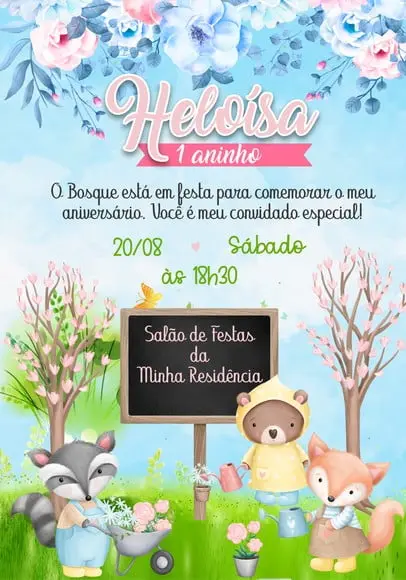 Convite Virtual - Bosque Encantado