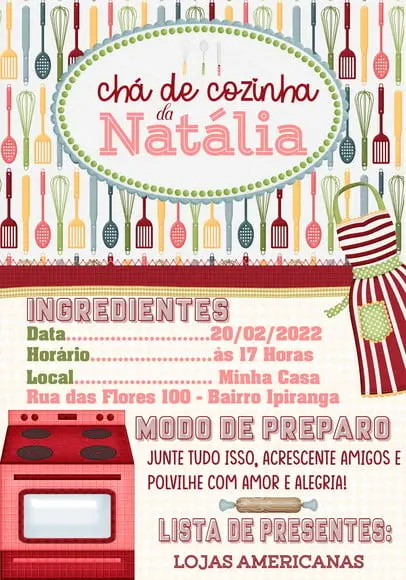 Convite Virtual - Cha de Cozinha 02