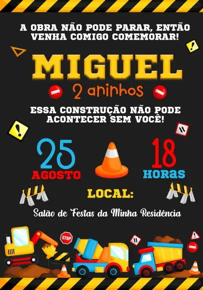 Convite Virtual - Construção