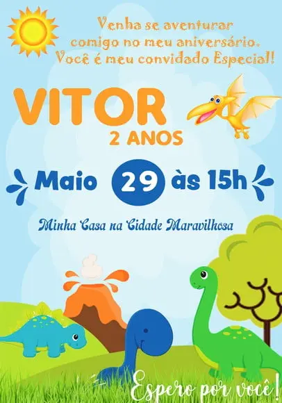 Convite Virtual - Dino Baby 10