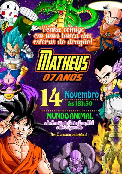 Convite Virtual - Dragon Ball 03