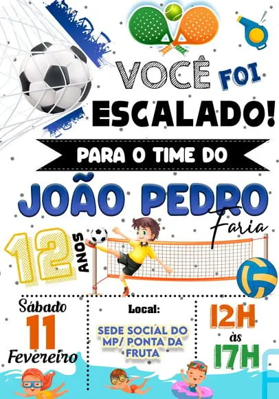 Convite Virtual - Esportes
