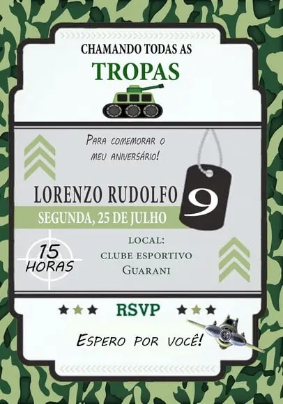 Convite Virtual - Exercito