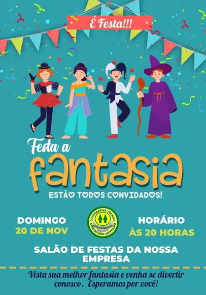 Convite Virtual - Festa Fantasia (corporativo)