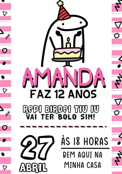 Convite Virtual - Flork Menina