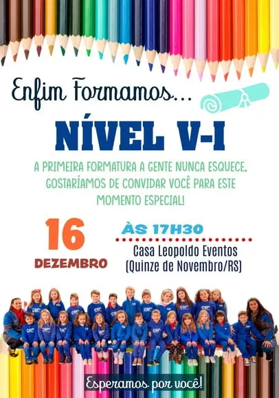 Convite Virtual - Formatura Infantil (com Foto)