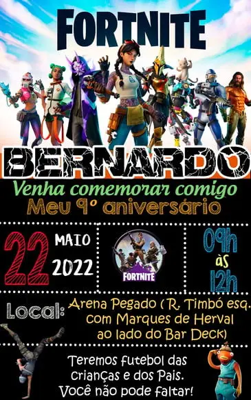 Convite Virtual - Fortnite 03