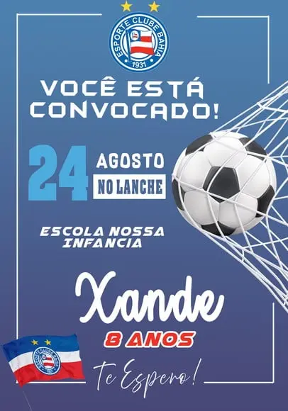 Convite Virtual - Futebol Bahia