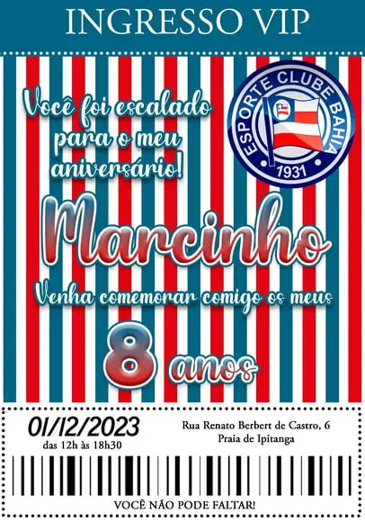 Convite Virtual - Futebol Bahia 02