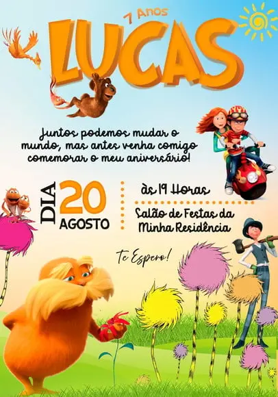 Convite Virtual - Lorax