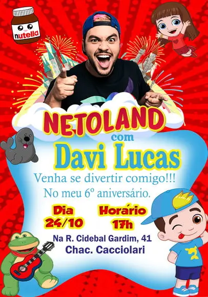 Convite Virtual - Luccas Neto 05