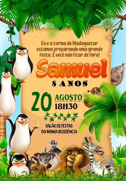 Convite Virtual - Madagascar