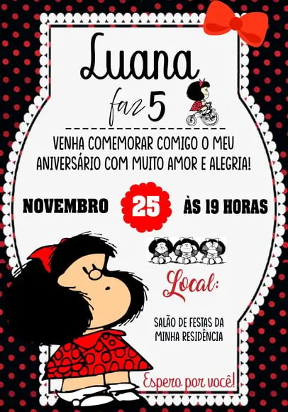 Convite Virtual - Mafalda