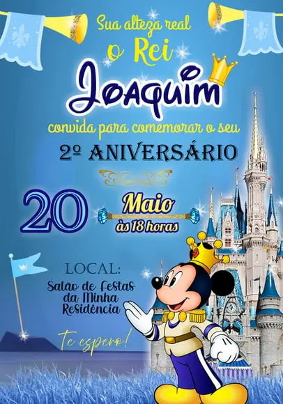 Convite Virtual - Mickey Realeza