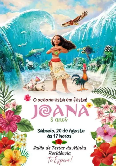 Convite Virtual - Moana 02