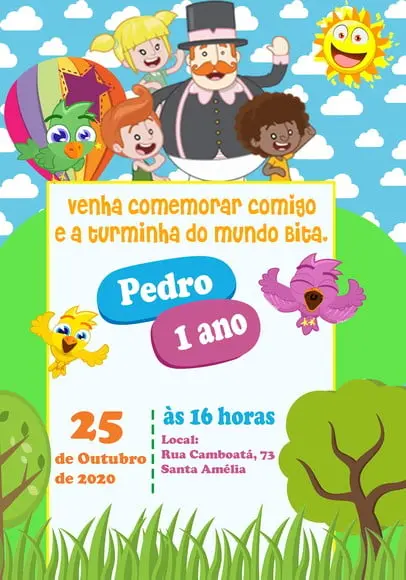 Convite Virtual - Mundo Bita