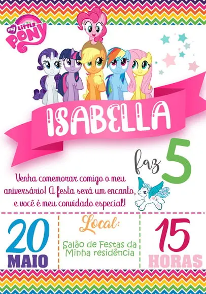 Convite Virtual - My Little Pony