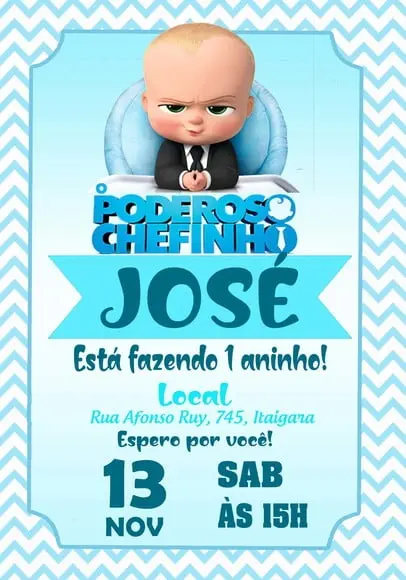 Convite Virtual - o Poderoso Chefinho