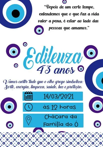 Convite Virtual - Olho Grego