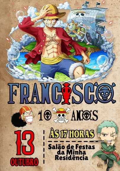 Convite Virtual - One Piece 02