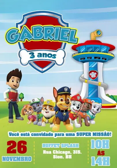 Convite Virtual - Patrulha Canina 02