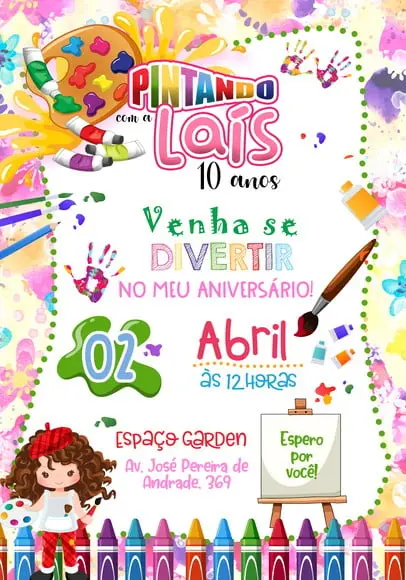 Convite Virtual - Pintando o 7