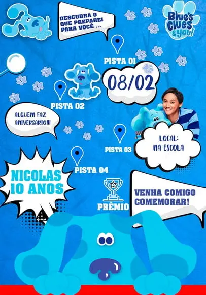 Convite Virtual - Pistas de Blue e Você