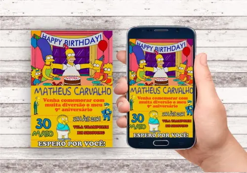 Convite Virtual - Simpsons 01
