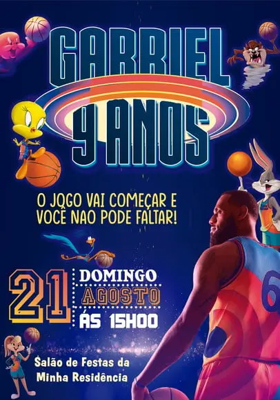 Convite Virtual - Space Jam 02