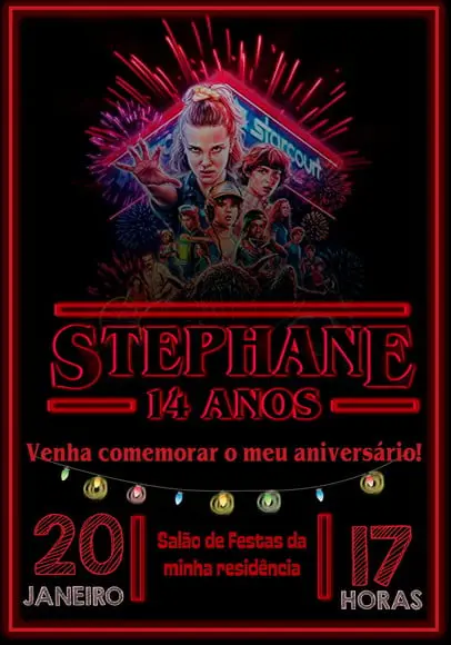 Convite Virtual - Stranger Things