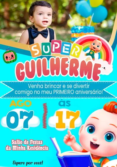 Convite Virtual - Super Jojo (com Foto)