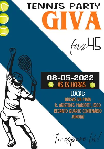 Convite Virtual - Tennis 02