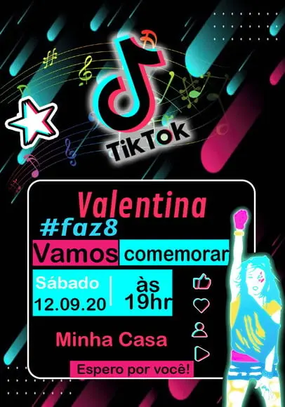 Convite Virtual - Tik Tok