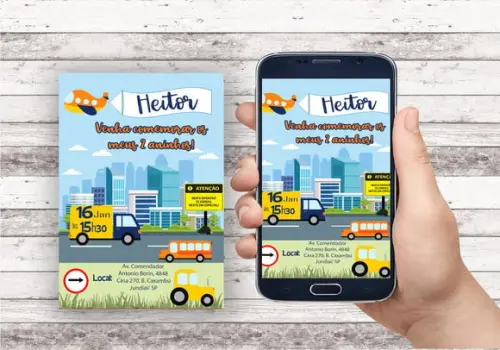 Convite Virtual - Transporte