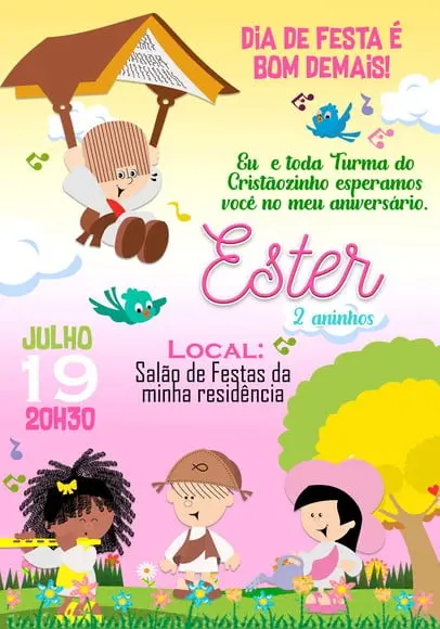 Convite Virtual - Turma do Cristãozinho Menina