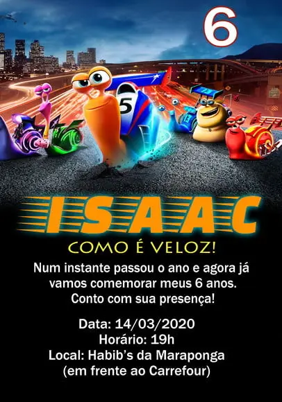 Convite Virtual - Turbo Fast