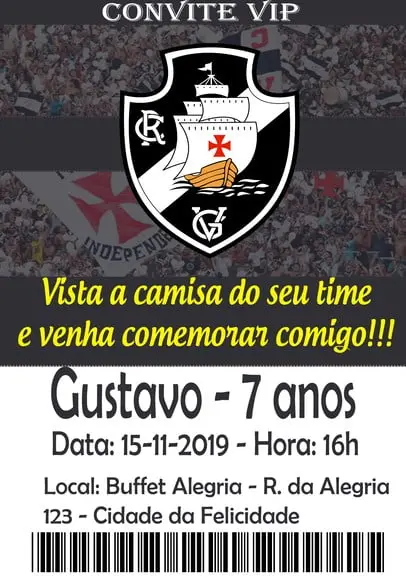 Convite Virtual - Vasco