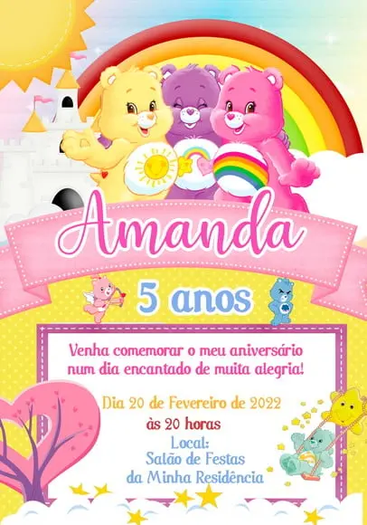 Convite Virtual - Ursinhos Carinhosos