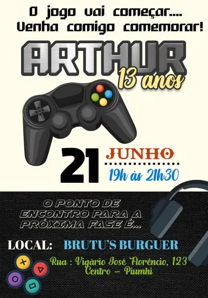 Convite Virtual - Video Game 02