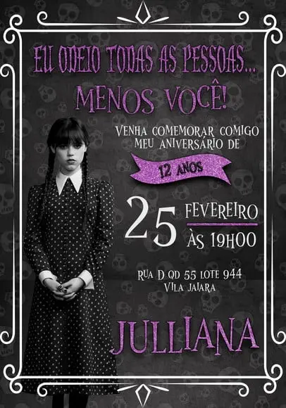 Convite Virtual - Wandinha 03