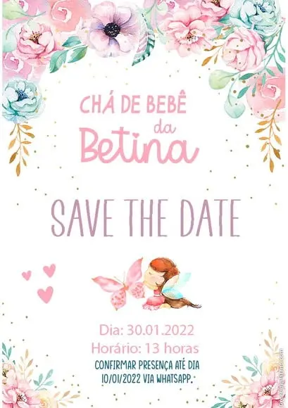 Convite Save The Date - Jardim Encantado 02